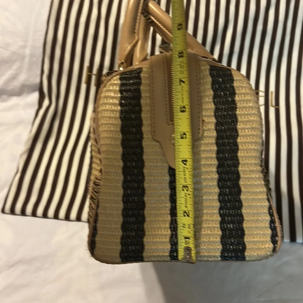 Henri Bendel leather and straw bag - Picture 9 of 11